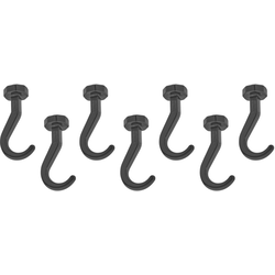 (7) Short Glideware Hooks Only, Black