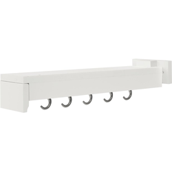 22-3/4 Inch Depth Glideware Pan/Utility Organizer with 5 Hooks and Stainles Steel Slides for 22 Inch Cabinet Depths, White, Min. Cabinet Opening: 6-3/4" W x 22-3/4" D