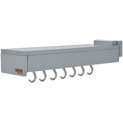 22 Inch Depth Glideware Base Cabinet/Closet Organizer with 7 Hooks, Blum Tandem and BLUMOTION Soft-Close Slides, Natural, Min. Cabinet Opening: 6-3/4" W x 22-3/4" D