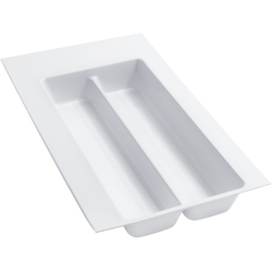  Trimmable 11-1/2 Inch Width x 21-1/4 Inch Length Utility/ Cutlery Drawer Insert, Minimum Trim Size 8-5/8 W x 17-1/2 Inch, Glossy White Polymer 