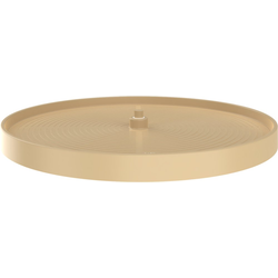28 Inch Diameter Full Circle Single Shelf Bottom Mount Lazy Susan Set, Almond