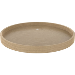  24 Inch Diameter Lazy Daisy Full Circle Single Tray for Shelf Mounting, Required Rotary Bearing Sold Separately, Banded Wood