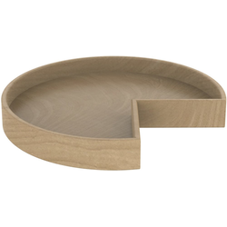 31% OFF 18 Inch Diameter Kidney Shape Natural Wood Lazy Daisy Corner Lazy Susan Shelf Only with No Hole, Natural