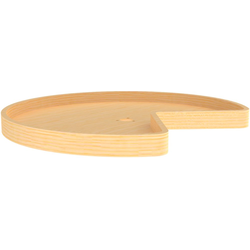 28 Inch Diameter Kidney Shape Lazy Daisy Single Shelf Corner Lazy Susan Only with Swivel Bearing, Natural