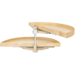 Rev-A-Shelf LD-4NW-882-35-1, Lazy Daisy 2-Shelf- 35 Inch Diameter, Half-Moon Pivot and Pull-out Lazy Susan, Minimum Cabinet Opening Width-15 Inch, Natural Maple
