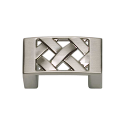 Lattice 1-1/4 Inch Center to Center Brushed Nickel Cabinet Pull