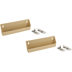  Almond Polymer Tip-Out Tray including Hinges for 13-1/4 Inch Minimum Cabinet Opening Width, 11 Inch Length x 2-1/4 Inch Deep x 3-3/4 Inch Height 