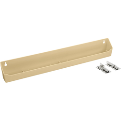  Almond Polymer Tip-Out Tray including Hinges for 24-1/4 Inch Minimum Cabinet Opening Width, 22 Inch Length x 2-1/4 Inch Deep x 3-3/4 Inch Height 