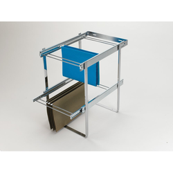 Two-Tier File Drawer System, Chrome