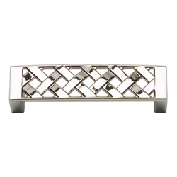 Lattice 3 Inch Center to Center Polished Nickel Cabinet Pull