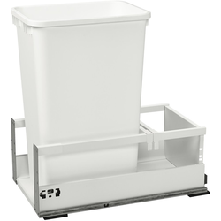 25% OFF Touch-to-Open, 50 Quart Single Trash Pull-Out Waste Container, Blum Tandem Heavy Duty Blumotion Soft-Close slides, Servo Drive- Electric Assist, Min.Face Frame Cabinet Opening:12" Wide, Maple, Natur