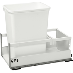 25% OFF Touch-to-Open, 35 Quart Single Trash Pull-Out Waste Container, Blum Tandem Heavy Duty Blumotion Soft-Close slides, Servo Drive- Electric Assist, Min.Face Frame Cabinet Opening:12" Wide, Maple, Natur