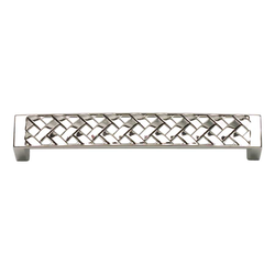 Lattice 5-1/16 Inch Center to Center Polished Nickel Cabinet Pull
