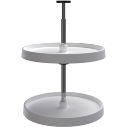 28% OFF 18 Inch Diameter Value Line 2-Shelf Full Circle Lazy Susan Set, White