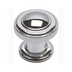Bronte 1-1/8 Inch Diameter Polished Chrome Cabinet Knob