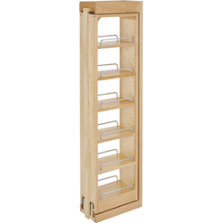 5% OFF 6 Inch Width Kitchen Wall Cabinet Filler Pull-Out Organizer, for 42" H Wall Cabinet, Natural, Min. Cabinet Opening: 6-1/8" W x 11-3/8" D x 42-1/8" H