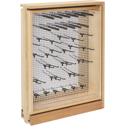 6 Inch Width Kitchen Base Cabinet Filler Pull-Out Organizer with Stainless Steel Panel, Natural, Min. Cabinet Opening: 6-1/8" W x 23-1/4" D x 30-1/8" H