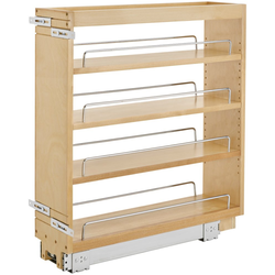 22% OFF 6-1/2 Inch Width Wood Pull-Out Organizer with Adjustable Shelves for Kitchen Base Cabinet, Natural, Min. Cabinet Opening: 7" W x 22-1/2" D x 25-5/8" H