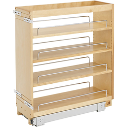  Rev A Shelf Wood Kitchen Base Cabinet Pull-Out Organizer with Adj. Shelves, Full Extension Slides, Min. Cabinet Opening 8-1/2 Inch Width x 21-3/4 Inch Depth x 25-5/8" Height, Maple 
