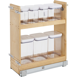 22% OFF 8-3/4 Width Wood Kitchen Base Cabinet Pull-Out OXO Storage Organizer with Blumotion Soft-Close Slides, Natural, Min. Cabinet Opening: 8-1/2" W x 21-3/4" D x 25-5/8" H