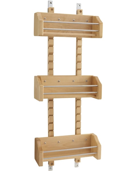 Rev-A-Shelf 4ASR-15, Adjustable Door Mount Spice Rack with Chrome