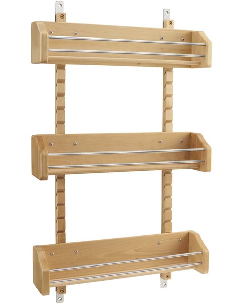 Rev-A-Shelf 4ASR-21, Adjustable Door Mount Spice Rack with Chrome