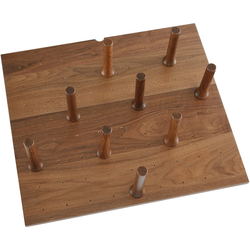 Small Walnut Drawer Peg System (9 Pegs)