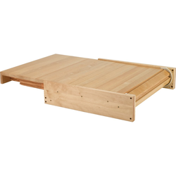 31-3/4" Extension Wood Tambour Table, Minimum required drawer opening 20-1/2" wide x 4-1/4" high, Maple Construction, Natural Finish 