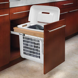 Top Mount Vanity Wood Hamper