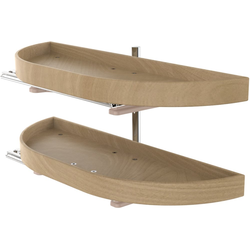 22% OFF Rev-A-Shelf 4WLS882-32-570, 32 Inch Diameter Half Moon Pivot and Slide 2 Shelf Blind Corner Lazy Susan, Natural, Min. Cabinet Opening: 12 Inch Width