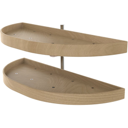 22% OFF Rev-A-Shelf 4WLS882-35-570, 35 Inch Diameter Half Moon Pivot and Slide 2 Shelf Blind Corner Lazy Susan, Natural, Min. Cabinet Opening: 15 Inch Width