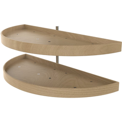 22% OFF Rev-A-Shelf 4WLS882-38-570, 38 Inch Diameter Half Moon Pivot and Slide 2 Shelf Blind Corner Lazy Susan, Natural, Min. Cabinet Opening: 18 Inch Width