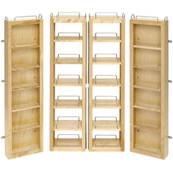 12"W x (2) 45 Inch Height Base Cabinet Swing Out Pantry Door Units, Min. Cabinet Opening: 31-1/2"W x 12-1/2"D x 45-3/4"H