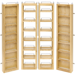 12"W x (2) 51 Inch Height Base Cabinet Swing Out Pantry Door Units, Min. Cabinet Opening: 31-1/2"W x 12-1/2"D x 52"H