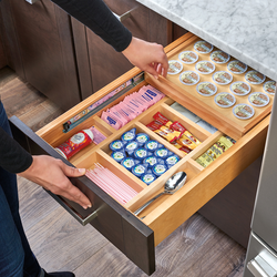 Tiered K-Cup Drawer for 15 inch Cabinet Opening without Slides