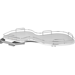 The Cloud 1 Tier Blind Corner Organizer, Blind Right, Min. Cabinet Opening 18 Inch Wide x 8 Inch High, Chrome/Gray