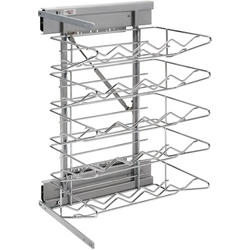 32% OFF 14-1/8 Inch Width Wine Base Organizer with Soft-Close Slides, Chrome, Min. Cabinet Opening: 15" W x 18" D x 26-1/2" H