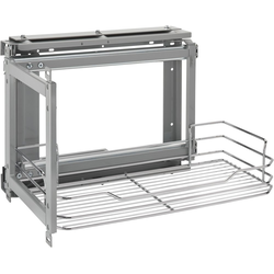 13-3/4 Inch Width Above Appliance Cabinet Pull-Out for 24"D and 15"H Wall Cabinet, Chrome, Min. Cabinet Opening: 14-3/4" W x 19-1/4"D x 15"H