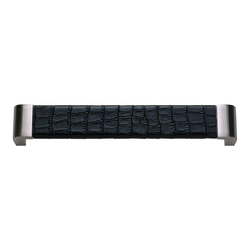 Paradigm 6-5/16 Inch Center to Center Brushed Nickel/Black Croc Cabinet Pull