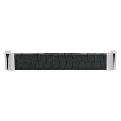 Paradigm 6-5/16 Inch Center to Center Chrome/Black Croc Cabinet Pull