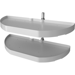 23% OFF Rev-A-Shelf 6842-31-11-570, Lazy Daisy 2-Shelf- 31 Inch Diameter Half-Moon Pivot Lazy Susan, Minimum Cabinet Opening Width-13-1/4 Inch, White Polymer