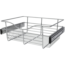 18 Inch Width x 14 Inch Depth x 7 Inch Height Heavy-Gauge Pull-Out Wire Basket, Chrome, Min. Cabinet Opening: 18"W x 14"D x 7"H
