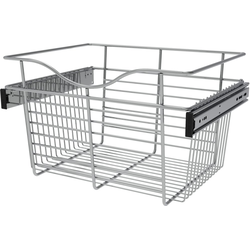 18 Inch Width x 14 Inch Depth x 11 Inch Height Heavy-Gauge Pull-Out Wire Basket, Chrome, Min. Cabinet Opening: 18"W x 14"D x 11"H