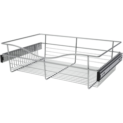 24 Inch Width x 16 Inch Depth x 7 Inch Height Heavy-Gauge Pull-Out Wire Basket, Chrome, Min. Cabinet Opening: 24"W x 16"D x 7"H