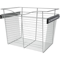 24 Inch Width x 16 Inch Depth x 18 Inch Height Heavy-Gauge Pull-Out Wire Basket, Chrome, Min. Cabinet Opening: 24"W x 16"D x 18"H