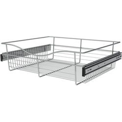 24 Inch Width x 20 Inch Depth x 7 Inch Height Heavy-Gauge Pull-Out Wire Basket, Chrome, Min. Cabinet Opening: 24"W x 20"D x 7"H