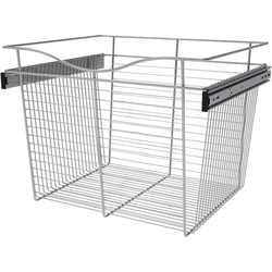 24 Inch Width x 20 Inch Depth x 18 Inch Height Heavy-Gauge Pull-Out Wire Basket, Chrome, Min. Cabinet Opening: 24"W x 20"D x 18"H