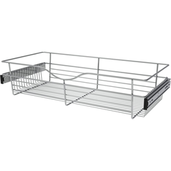 30 Inch Width x 14 Inch Depth x 7 Inch Height Heavy-Gauge Pull-Out Wire Basket, Chrome, Min. Cabinet Opening: 30"W x 14"D x 7"H