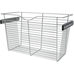 30 Inch Width x 14 Inch Depth x 18 Inch Height Heavy-Gauge Pull-Out Wire Basket, Chrome, Min. Cabinet Opening: 30"W x 14"D x 18"H