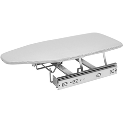 14-1/4 Inch, 21 Inch Width Adjustable Closet Fold Out Ironing Board, Chrome, Min. Cabinet Opening: 14-1/4 Inch Width x 16 Inch Depth x 3-5/8 Inch Height